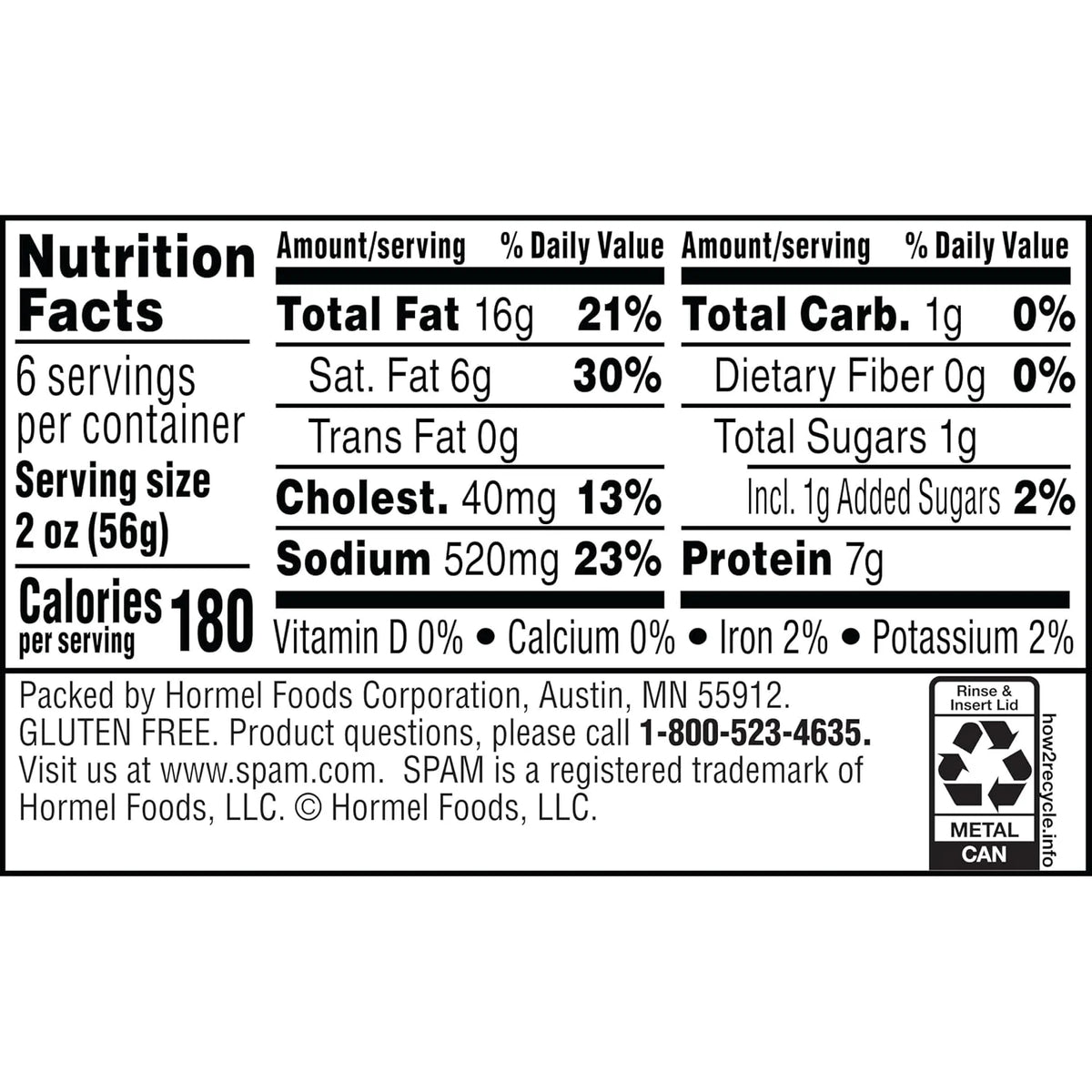 Spam with Real Hormel Bacon Luncheon Meat 12 oz (Pack of 12)