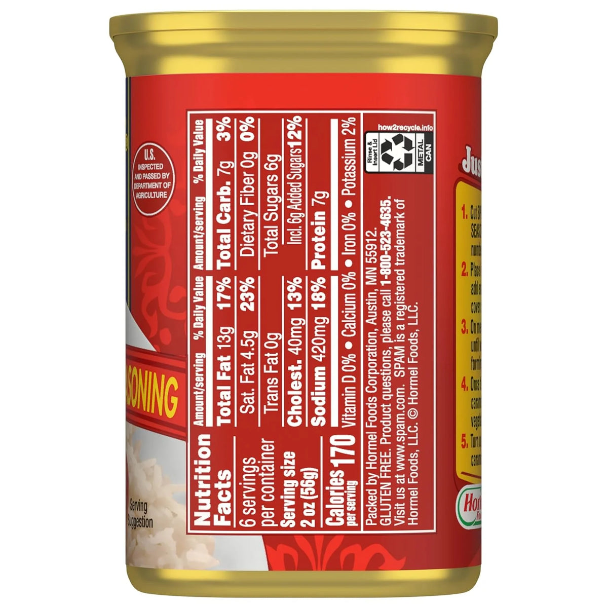 SPAM Tocino Seasoning Canned Meat, Protein, Shelf Stable Food, 12oz x12