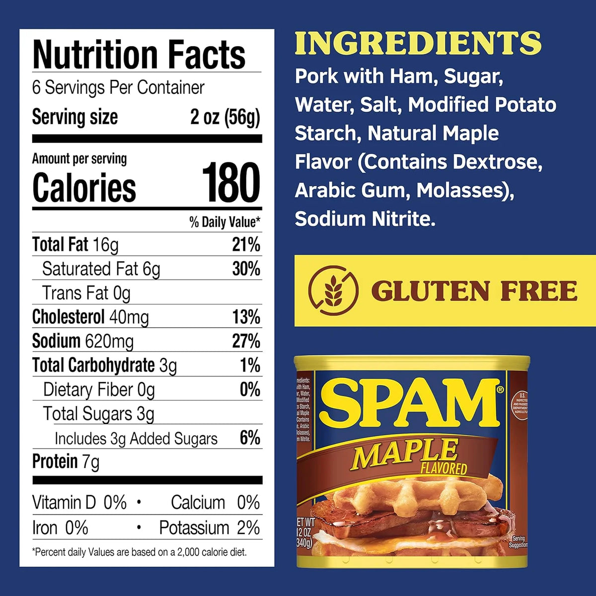 SPAM Maple, 12 oz. can (Pack of 5)