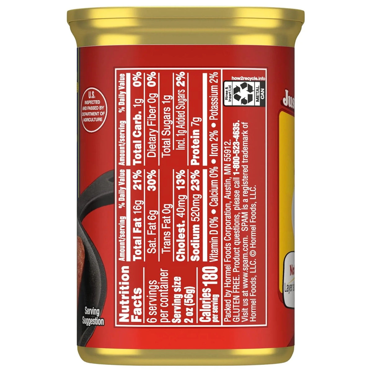 SPAM with Real HORMEL Bacon Canned Meat, Shelf Stable Food, 12oz x12