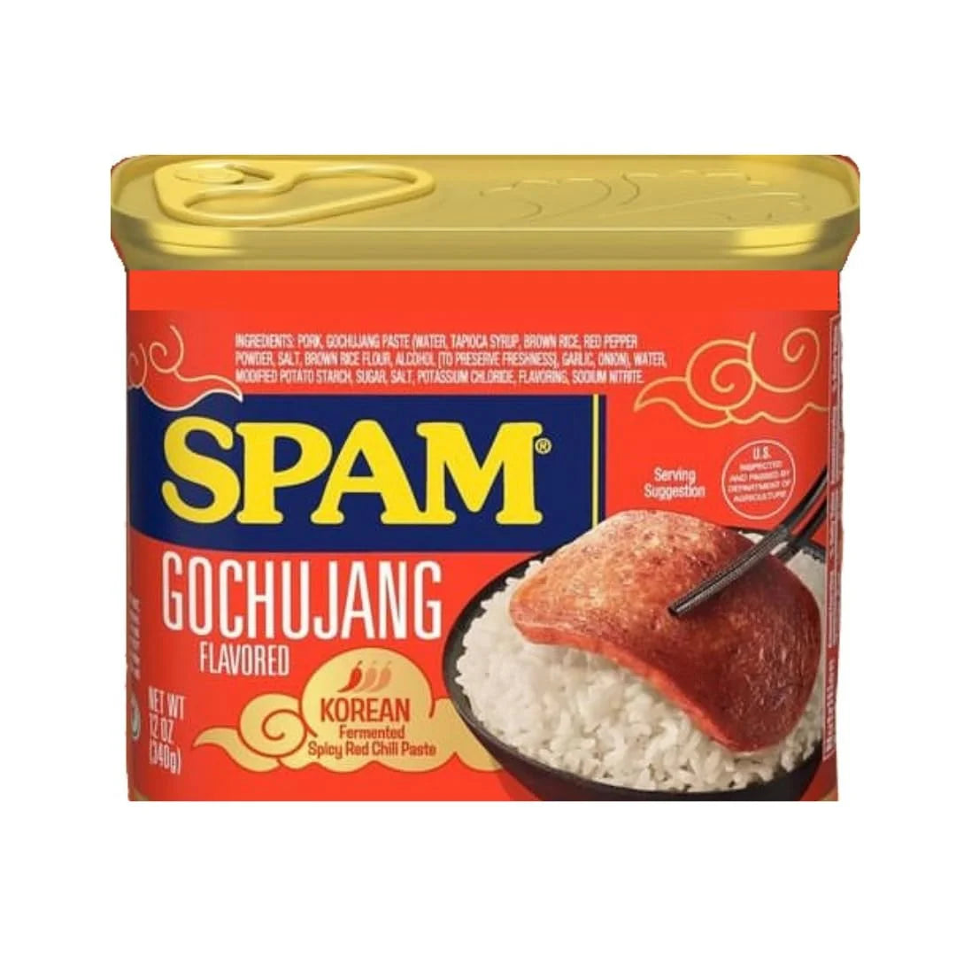 Spam Gochujang Flavored | Pack Of 1 | Korean Fermented Spicy Red Chili Paste | 12 Oz Can | Luncheon Meat | Spam Musubi | Kimbap | Fry, Boil or Grill | Great With Rice And Other Recipes