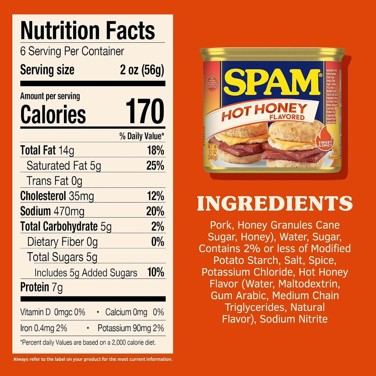 SPAM Hot Honey 12oz Can