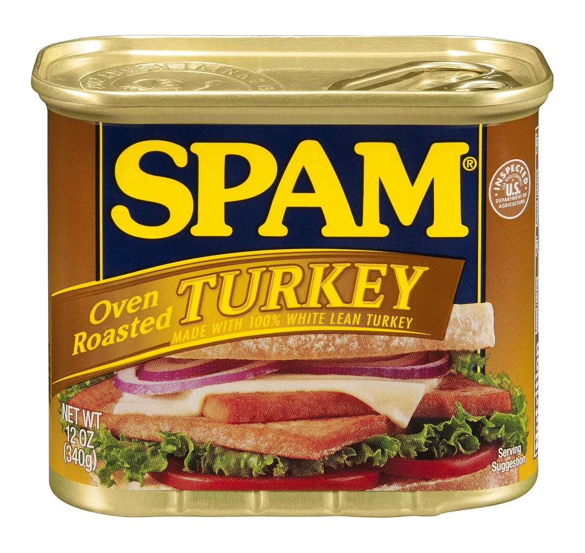 SPAM Oven Roasted Turkey Canned Meat, Protein, Shelf Stable Food, 12oz x1